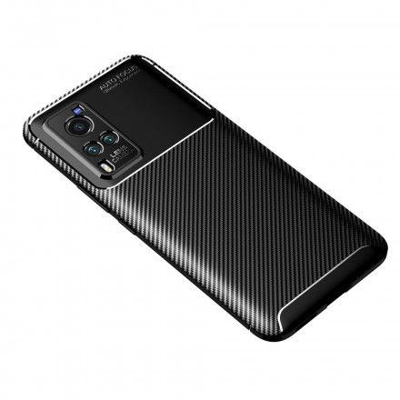 Deksel Til Vivo X60 Fleksibel Karbonfibertekstur