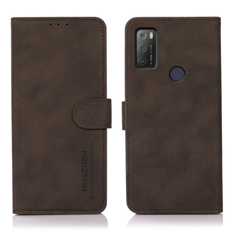 Folio Deksel Til Alcatel 1S / 3L (2021) Khazneh Teksturert Skinneffekt