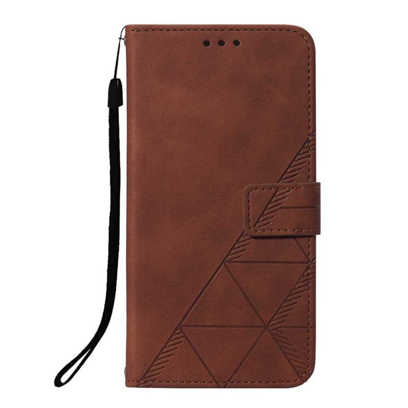 Folio Deksel Til Alcatel 1S / 3L (2021) Med Kjede Stropppyramidedesign