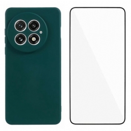 Deksel Oneplus 13 2-i-1 Fleksibel Silikon Med Herdet Glassskjermbeskytter