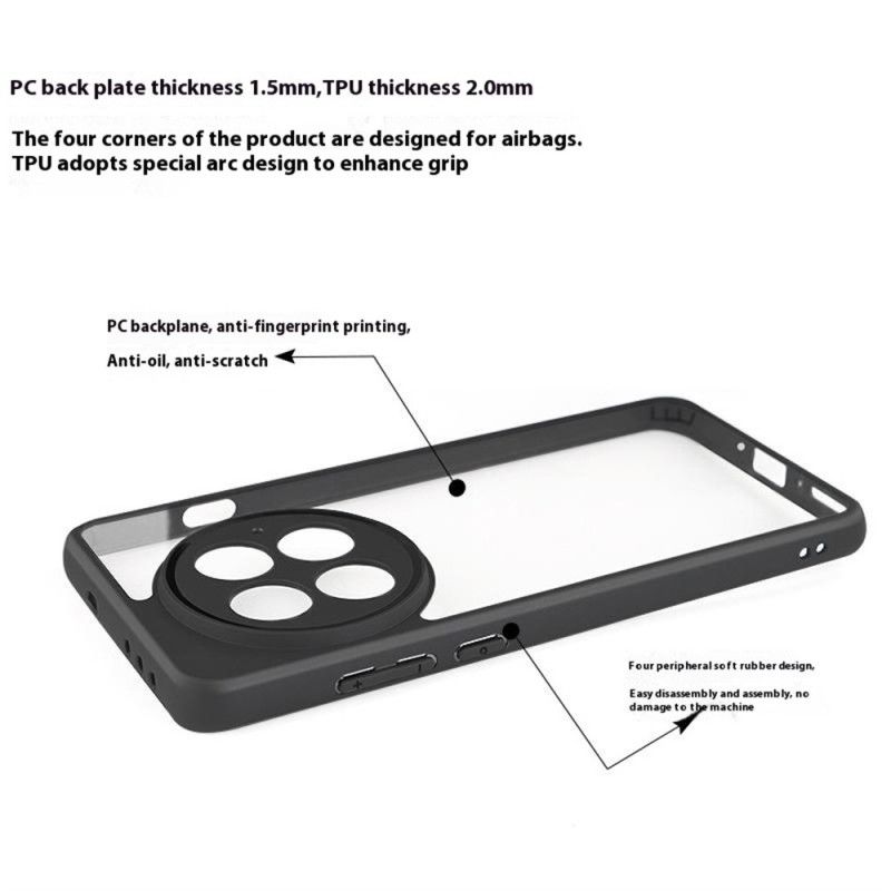 Deksel Oneplus 13 Hybrid Svart Kant