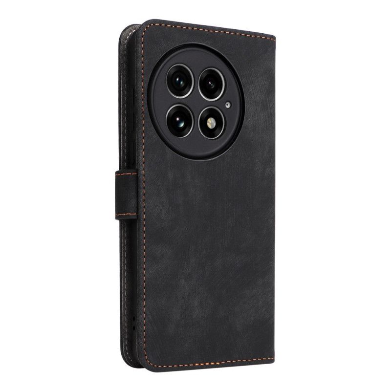 Folio Deksel Oneplus 13 Semsket Skinneffekt Med Rfid-beskyttelse