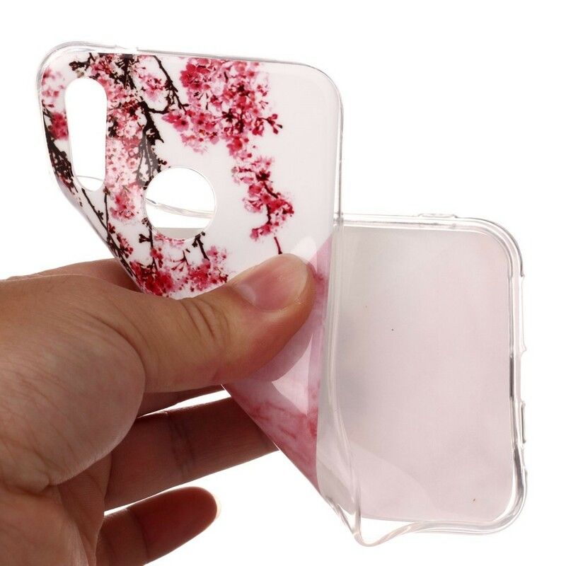 Deksel Til Huawei P20 Lite Marmorert Plommeblomst