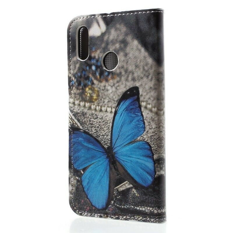 Folio Deksel Til Huawei P20 Lite Blå Sommerfugl