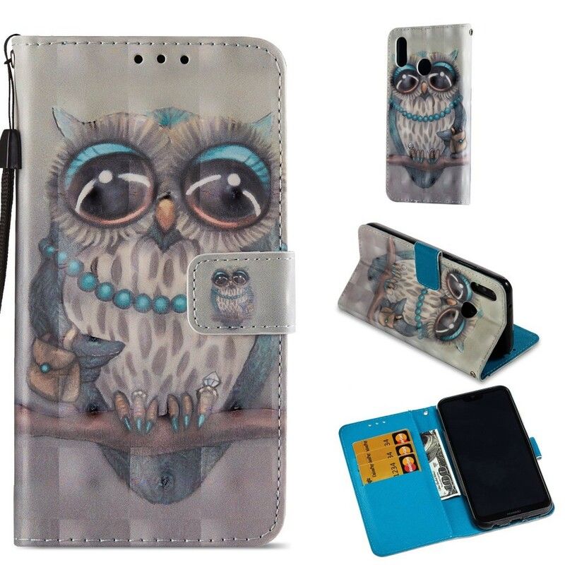 Folio Deksel Til Huawei P20 Lite Miss Owl 3d