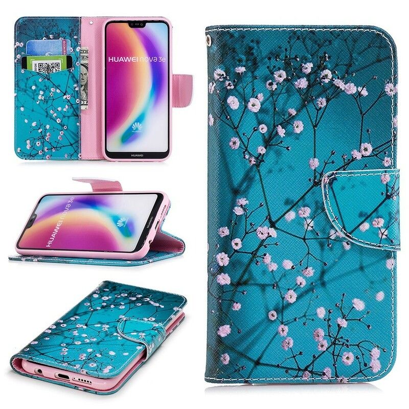 Lærdeksel Til Huawei P20 Lite Blomstrende Tre