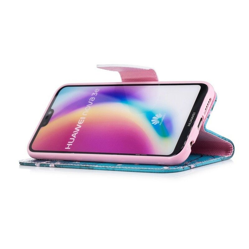 Lærdeksel Til Huawei P20 Lite Blomstrende Tre