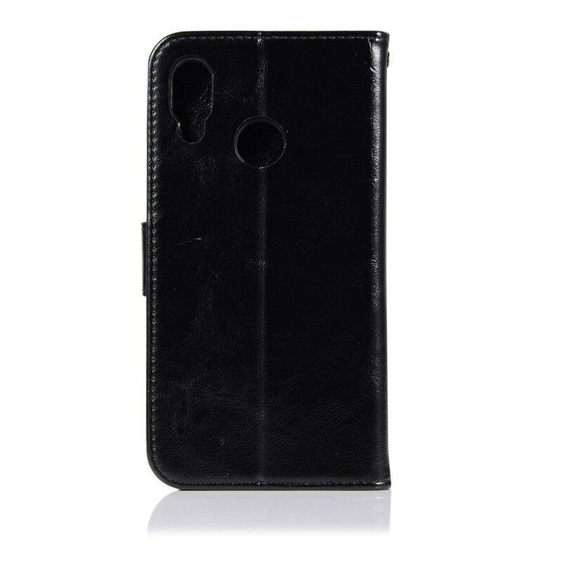 Lærdeksel Til Huawei P20 Lite Med Kjede Vintage Lærreim