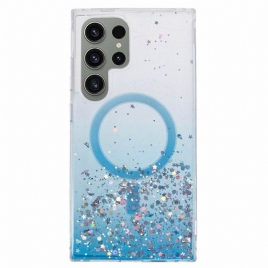 Deksel Samsung Galaxy S24 Ultra 5g Mobildeksel Magsafe-kompatibel Glitter