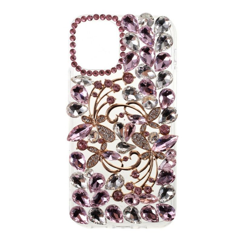 Deksel Til iPhone 12 Pro Max Silikon Og Rhinestone