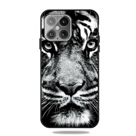Deksel Til iPhone 12 Pro Max Svart Og Hvit Tiger