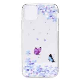 Deksel Til iPhone 12 Pro Max Transparente Sommerfugler Og Blomster