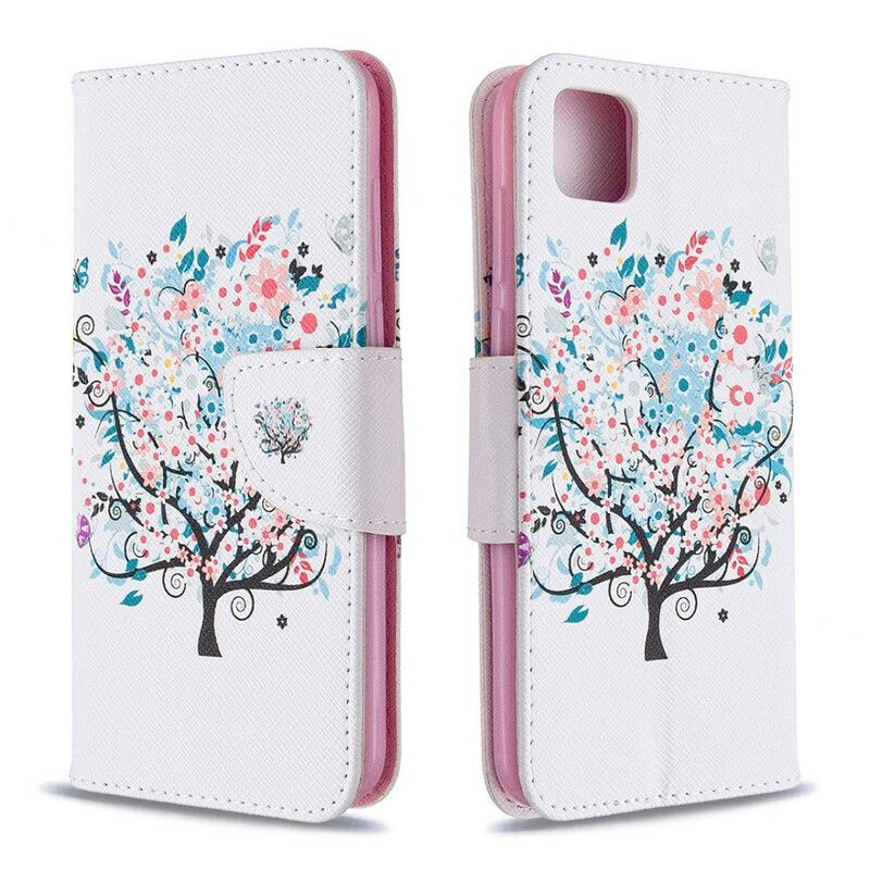 Folio Deksel Til Huawei Y5p Blomstret Tre