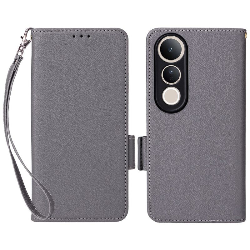 Folio Deksel Vivo V50 Lite 5g Kunstig Skinn Med Snor Beskyttelse Deksel