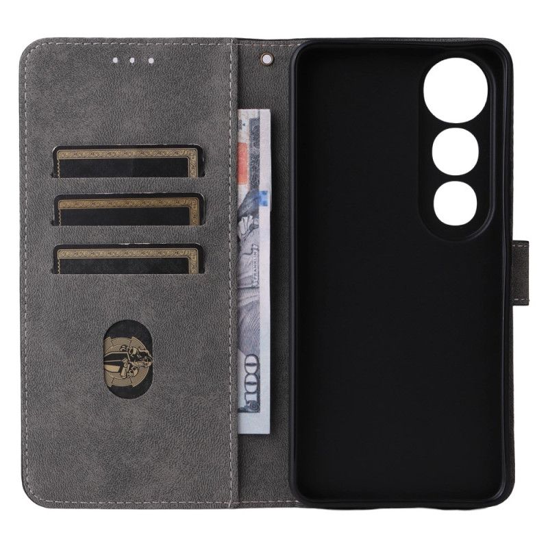 Folio Deksel Vivo V50 Lite 5g Rfid-beskyttelse Med Snor Beskyttelse Deksel