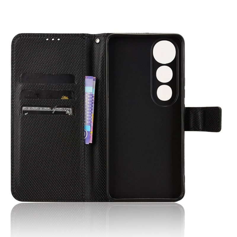 Lærdeksel Folio Deksel Vivo V50 Lite 5g Mobildeksel Diamanttekstur