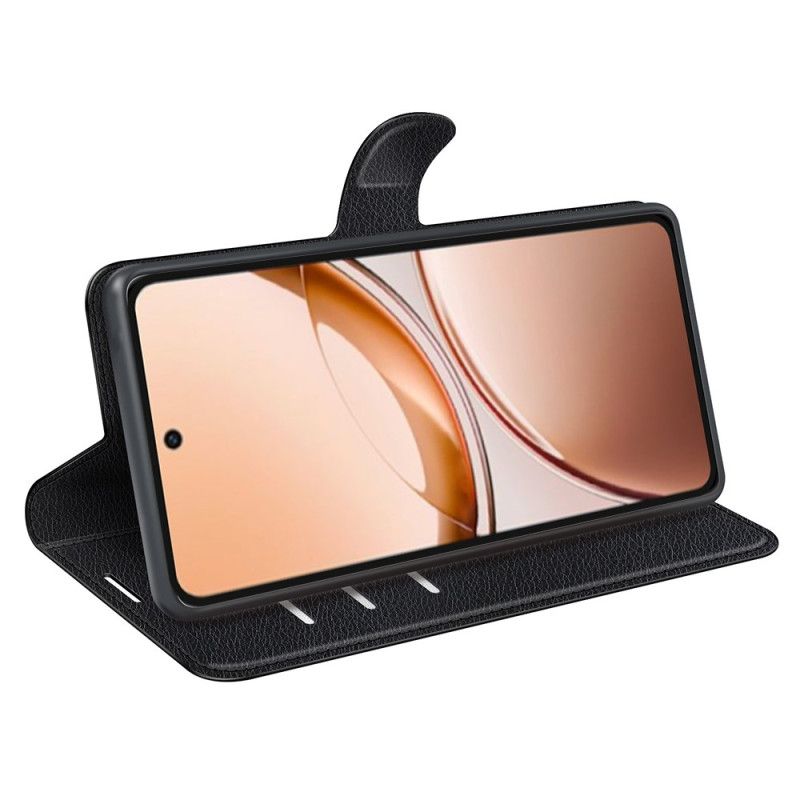 Lærdeksel Folio Deksel Vivo V50 Lite 5g Mobildeksel Litchi-imitasjonsskinn