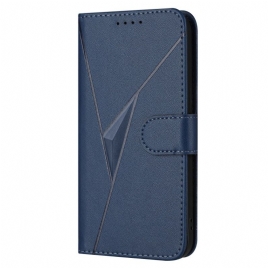 Lærdeksel Folio Deksel Vivo V50 Lite 5g Mobildeksel Trekantmønster