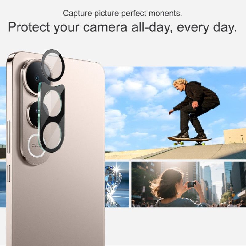 Linsebeskytter I Herdet Glass For Vivo V50 Lite 5g (svart Versjon)