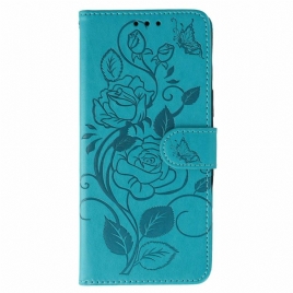 Folio Deksel Oneplus Nord 5 Blomstertrykk Beskyttelse Deksel