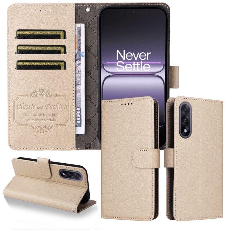 Folio Deksel Oneplus Nord 5 Læreffekt Beskyttelse Deksel