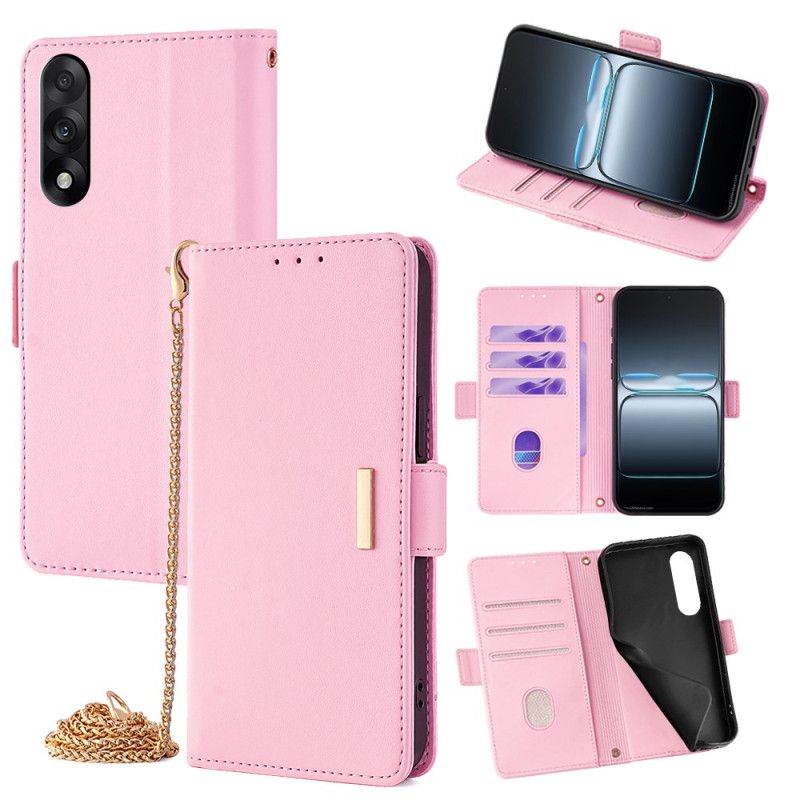 Folio Deksel Til Oneplus Nord 5 Gulllås Og Snor