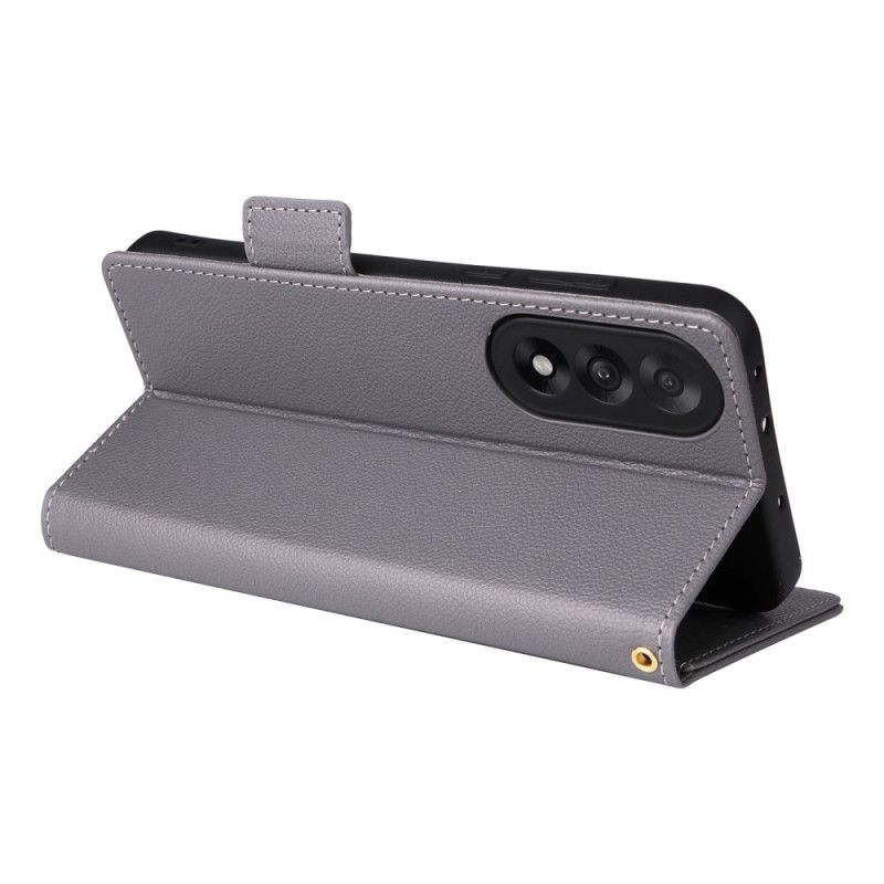 Folio Deksel Til Oneplus Nord 5 Teksturert Med Stropp