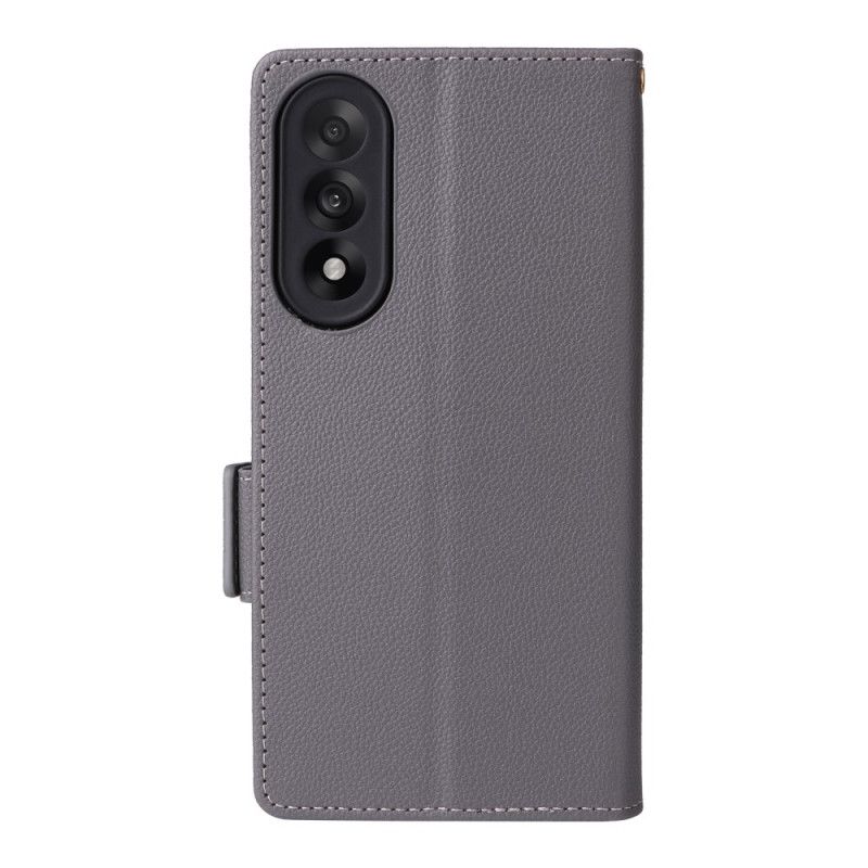 Folio Deksel Til Oneplus Nord 5 Teksturert Med Stropp