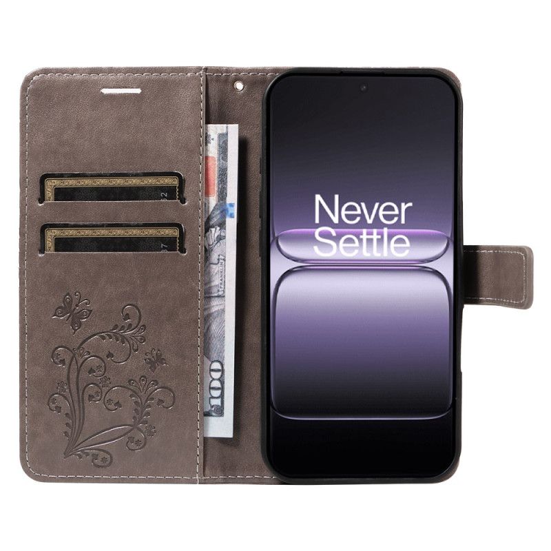 Lærdeksel Folio Deksel Oneplus Nord 5 Stor Sommerfugler