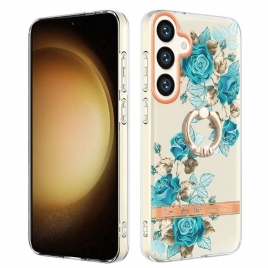 Deksel Samsung Galaxy S24 Plus 5g Floral Ring-holder Beskyttelse Deksel