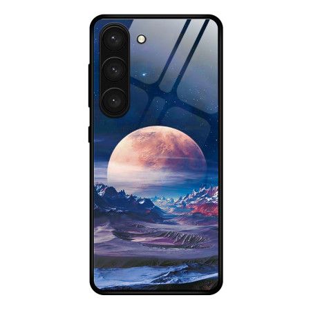 Deksel Samsung Galaxy S24 Plus 5g Mobildeksel Hvit Planet Herdet Glass
