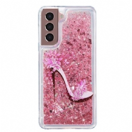 Deksel Til Samsung Galaxy S24 Plus 5g Flytende Glitterpumpe