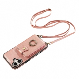 Deksel iPhone 17 Kortholder For Flere Kort Og Skulderstropp