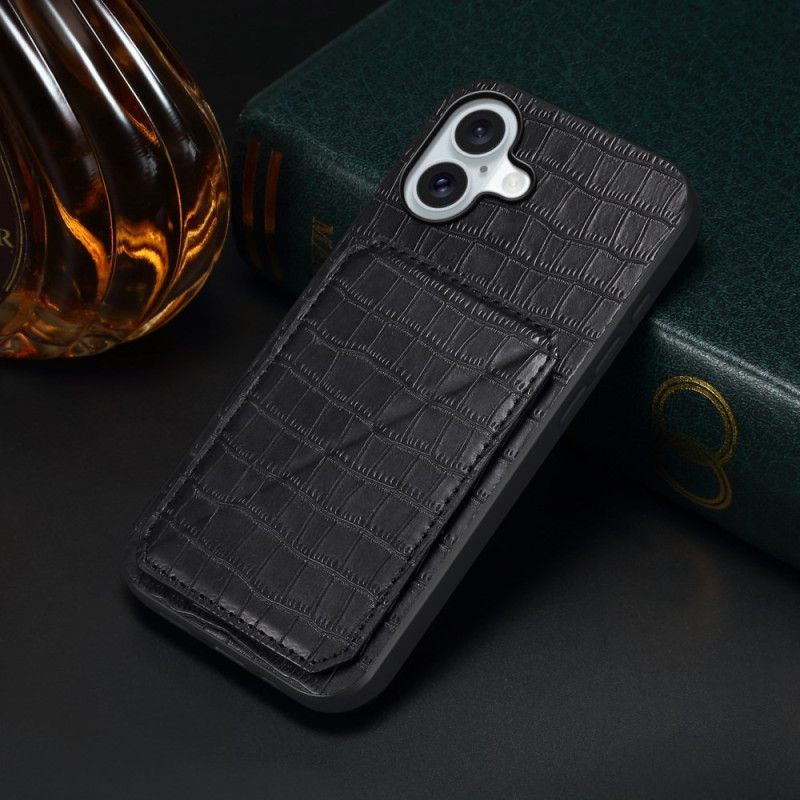 Deksel iPhone 17 Kortholder Med Krokodilleeffekt
