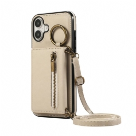 Deksel iPhone 17 Mobildeksel Lommebok Med Glidelås