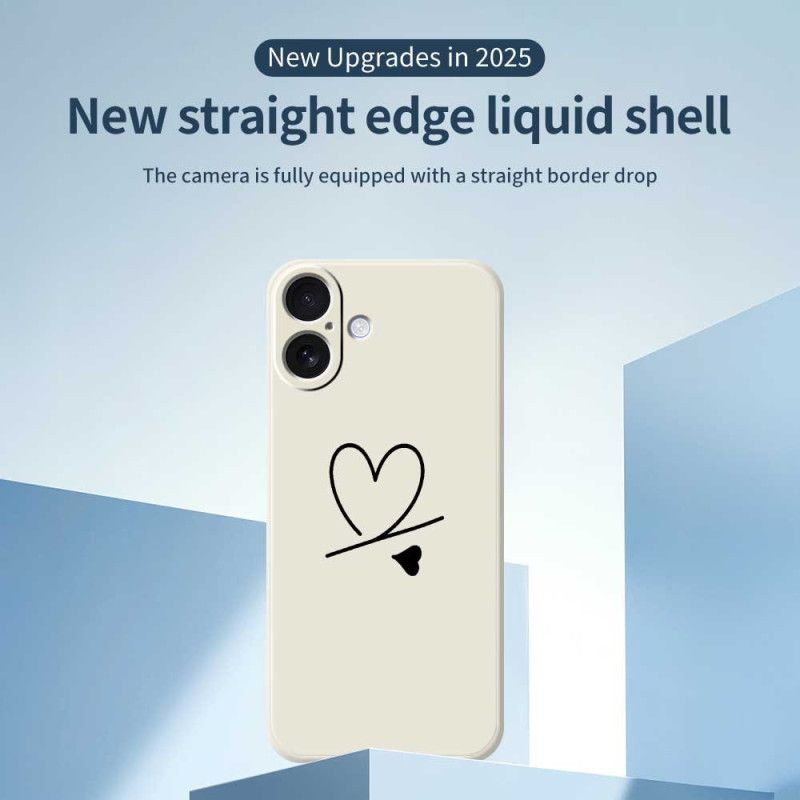 Deksel Til iPhone 17 Flytende Silikonhjerte