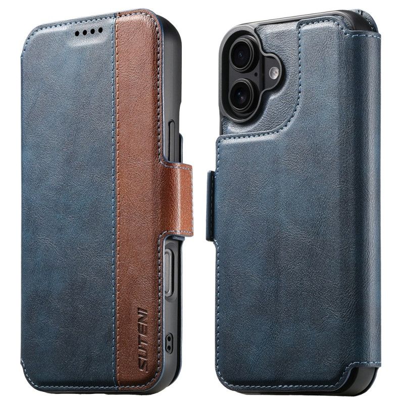 Folio Deksel iPhone 17 Magsafe Tofarget Teksturert Skinn