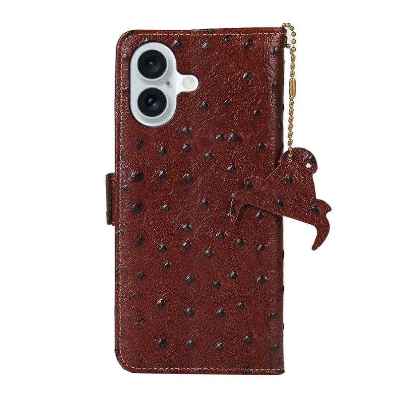 Folio Deksel iPhone 17 Rfid-blokkerende Skinn Med Strutstekstur