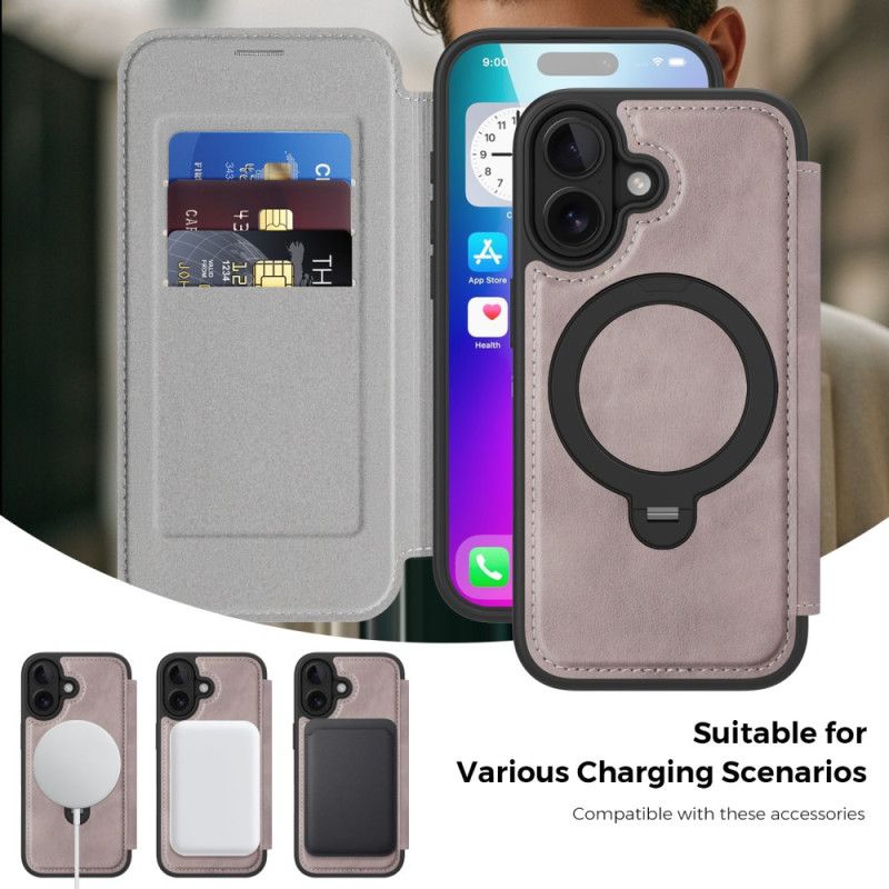 Folio Deksel Lær iPhone 17 Magsafe Integrert Rfid-blokkering