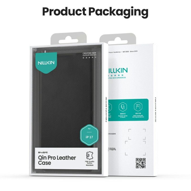 Folio Deksel Lær iPhone 17 Qin Pro-serien Nillkin
