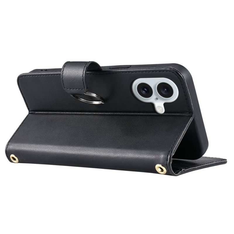 Folio Deksel Til iPhone 17 Premium Design Med Snor Og Skulderstropp