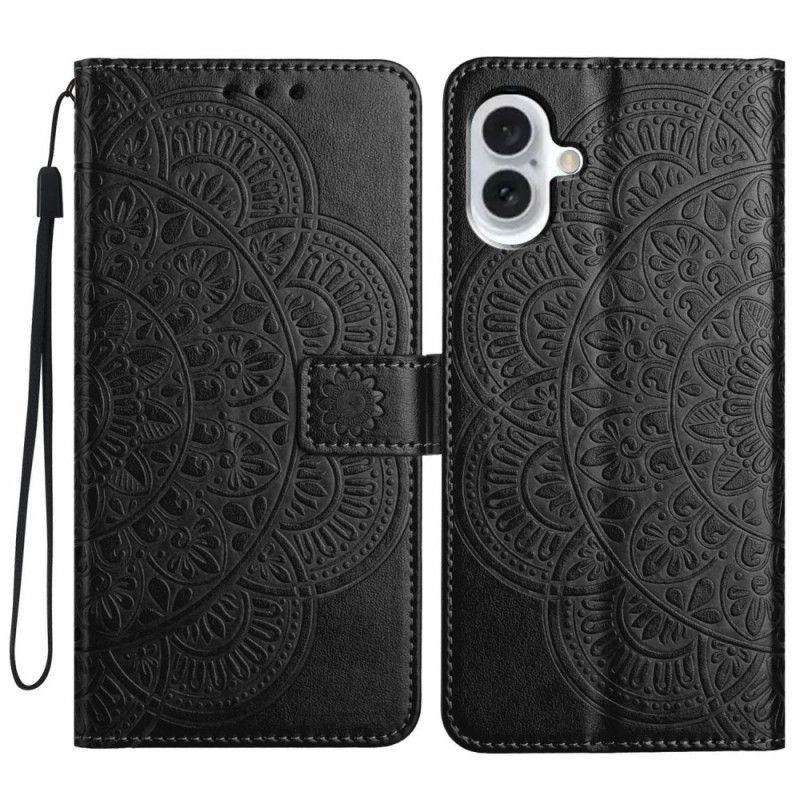 Lærdeksel Folio Deksel iPhone 17 Mobildeksel Mandala-trykk