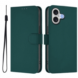 Lærdeksel Folio Deksel iPhone 17 Mobildeksel Monokrom