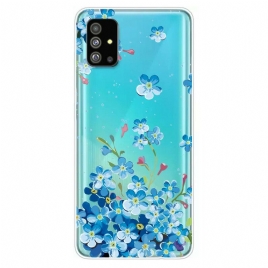 Deksel Til Samsung Galaxy S20 Blå Blomster