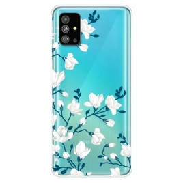Deksel Til Samsung Galaxy S20 Hvite Blomster
