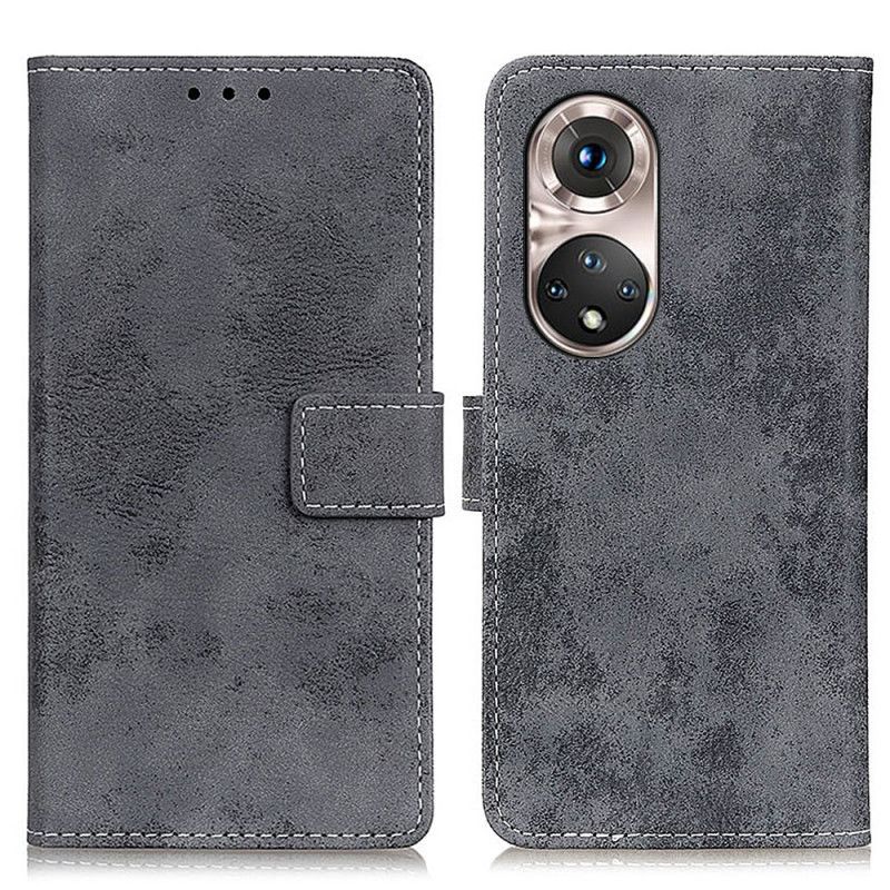 Folio Deksel Til Huawei Nova 9 Pro / Honor 50 Pro Vintage Skinneffekt