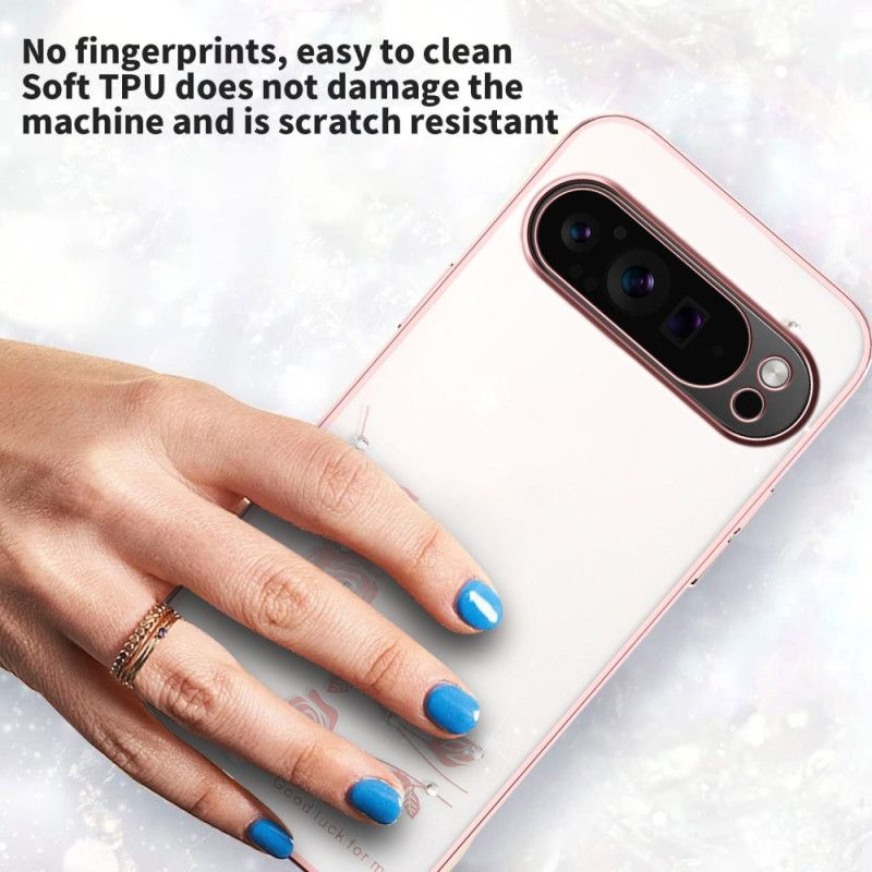 Deksel Google Pixel 10 Pro Xl Mobildeksel Blomsterdekorasjon Og Strass