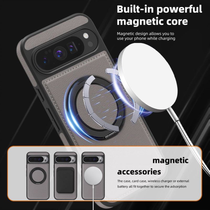 Deksel Til Google Pixel 10 Pro Xl Magsafe-kompatibel Ringholder I Semsket Skinneffekt