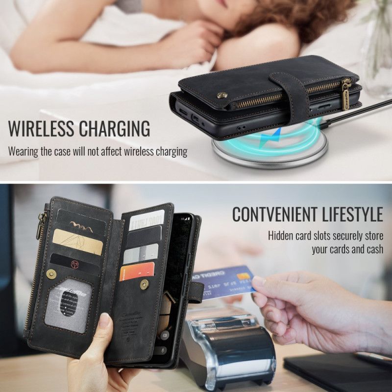 Folio Deksel Google Pixel 10 Pro Xl Caseme Semsket Skinn-effekt