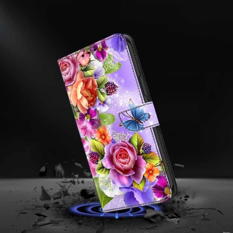 Folio Deksel Google Pixel 10 Pro Xl Fargerike Blomster Beskyttelse Deksel